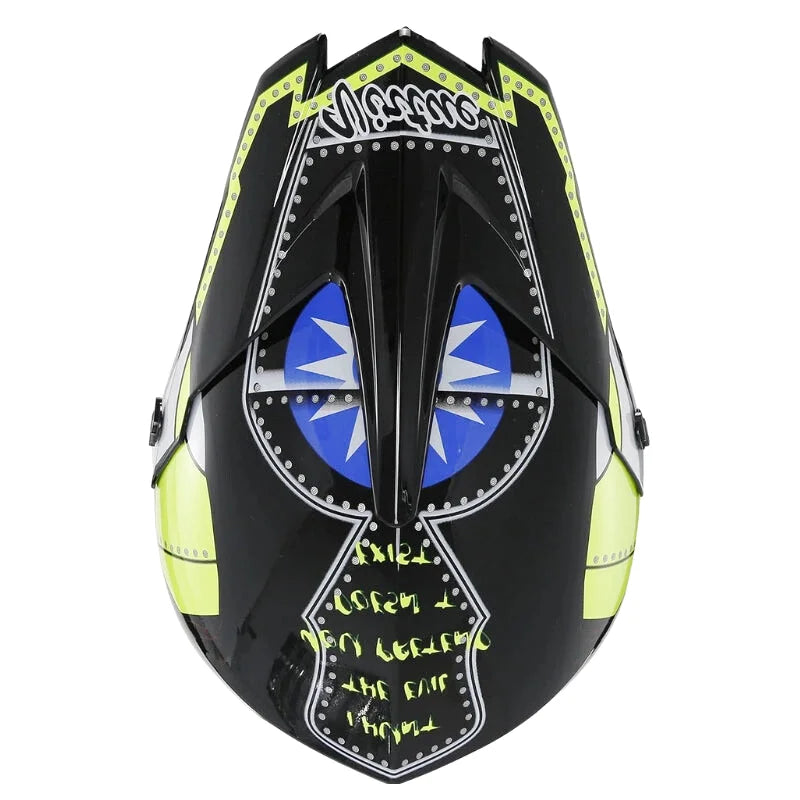 Casque Moto Cross Enfant - Skavel I Noir/Jaune - Skavel