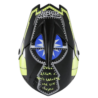 Casque Moto Cross Enfant - Skavel I Noir/Jaune - Skavel