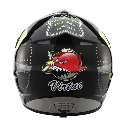 Casque Moto Cross Enfant - Skavel I Noir/Jaune - Skavel