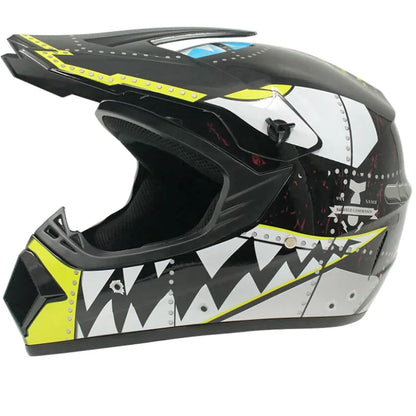 Casque Moto Cross Enfant - Skavel I Noir/Jaune - Skavel