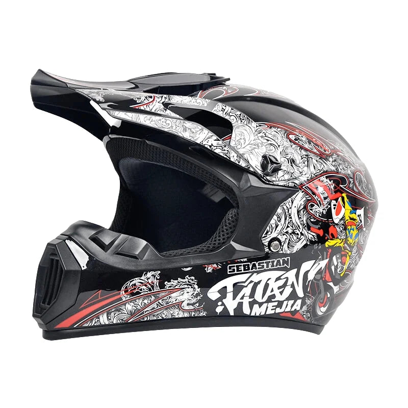 Casque Moto Cross Enfant - Skavel I Noir - Skavel