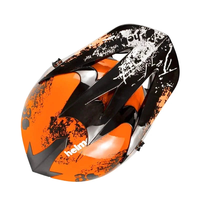 Casque Moto Cross Enfant - Skavel I Noir/Orange - Skavel