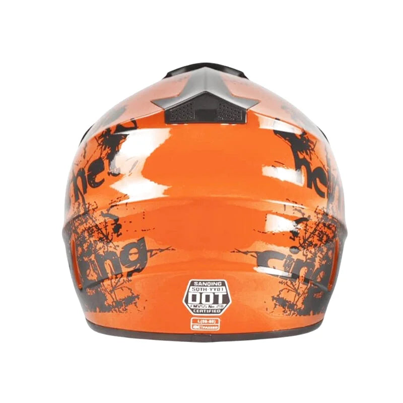 Casque Moto Cross Enfant - Skavel I Noir/Orange - Skavel