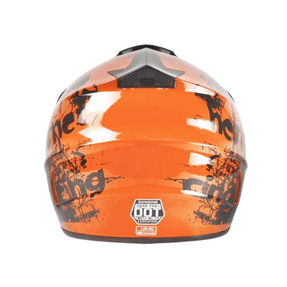 Casque Moto Cross Enfant - Skavel I Noir/Orange - Skavel
