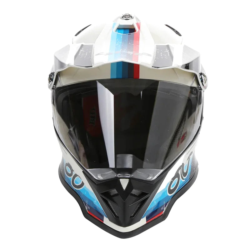 Casque Moto Cross - GHB I Blanc - Skavel