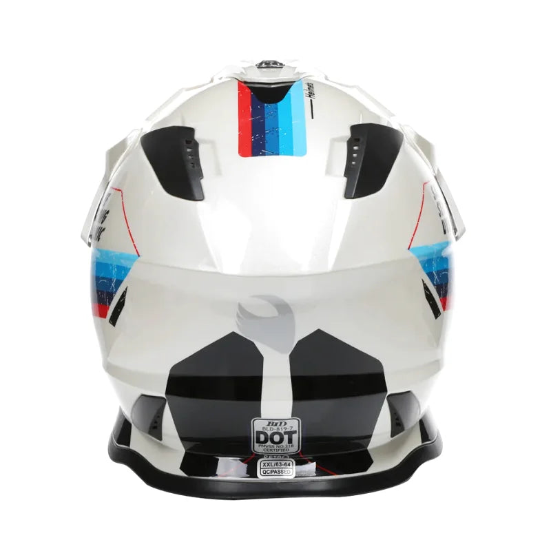 Casque Moto Cross - GHB I Blanc - Skavel