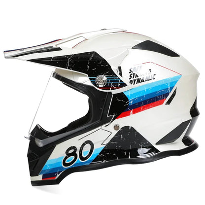 Casque Moto Cross - GHB I Blanc - Skavel