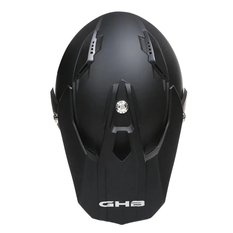 Casque Moto Cross - GHB I Noir Mat - Skavel