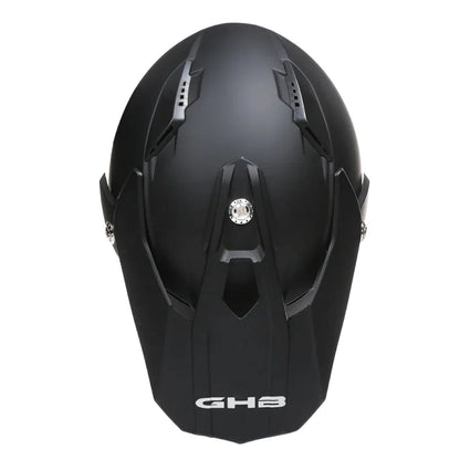 Casque Moto Cross - GHB I Noir Mat - Skavel