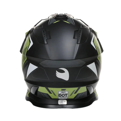 Casque Moto Cross - GHB I Noir/Vert - Skavel
