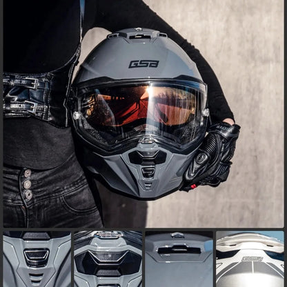 Casque Moto Cross - GSB I Gris - Skavel
