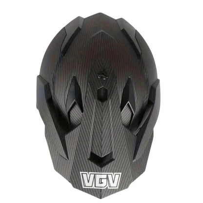 Casque Moto Cross - VGV I Noir Mat Carbone - Skavel