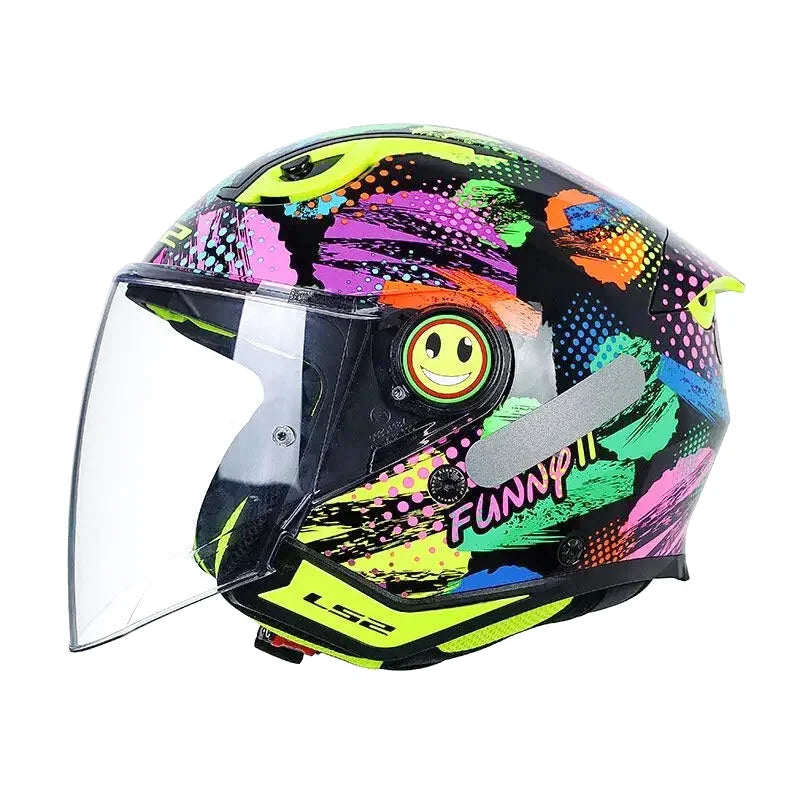 Casque Moto Enfant - LS2 I Noir Graffiti - Skavel