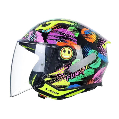 Casque Moto Enfant - LS2 I Noir Graffiti - Skavel