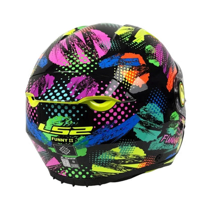 Casque Moto Enfant - LS2 I Noir Graffiti - Skavel
