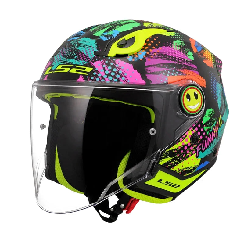 Casque Moto Enfant - LS2 I Noir Graffiti - Skavel