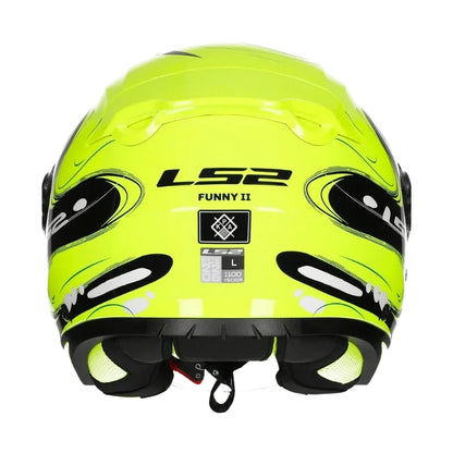 Casque Moto Enfant - LS2 I Noir/Jaune - Skavel
