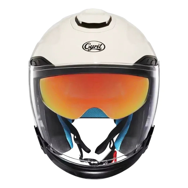 Casque Moto Femme - Cyril I Beige - Skavel