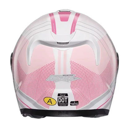 Casque Moto Femme - Cyril I Rose/Blanc - Skavel