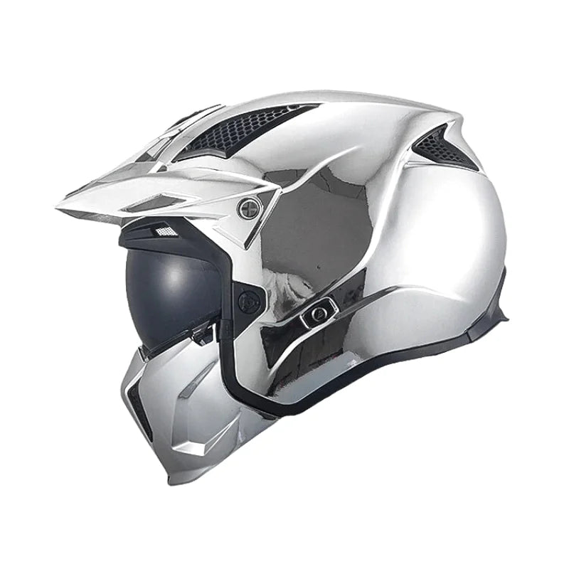 Casque Moto Intégral - MT Helmets I Chrome Argenté - Skavel