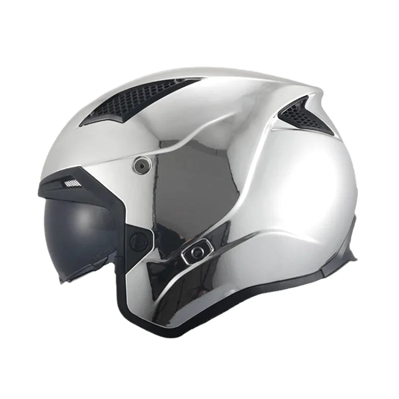 Casque Moto Intégral - MT Helmets I Chrome Argenté - Skavel