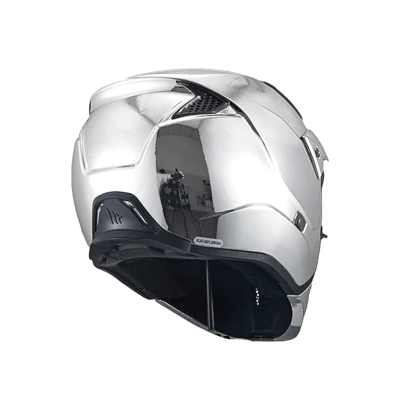 Casque Moto Intégral - MT Helmets I Chrome Argenté - Skavel
