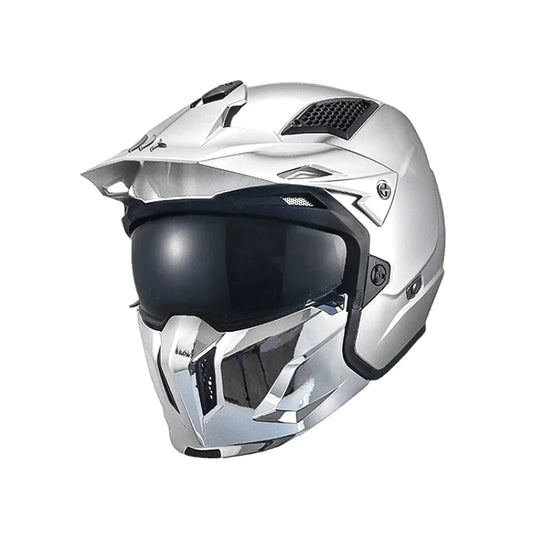 Casque Moto Intégral - MT Helmets I Chrome Argenté - Skavel
