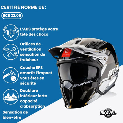 Casque Moto Intégral - MT Helmets I Gris - Skavel