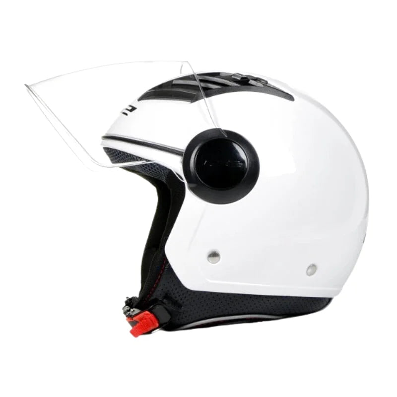 Casque Moto Jet - LS2 I Blanc - Skavel