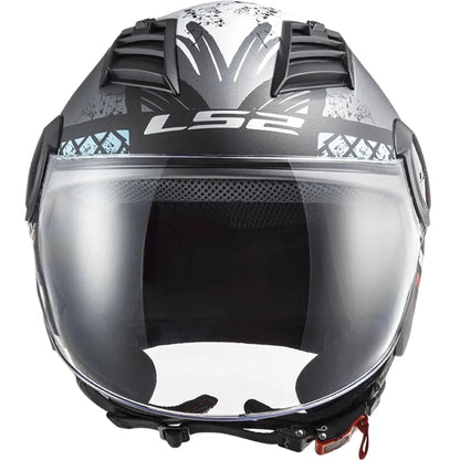 Casque Moto Jet - LS2 I Gris - Skavel