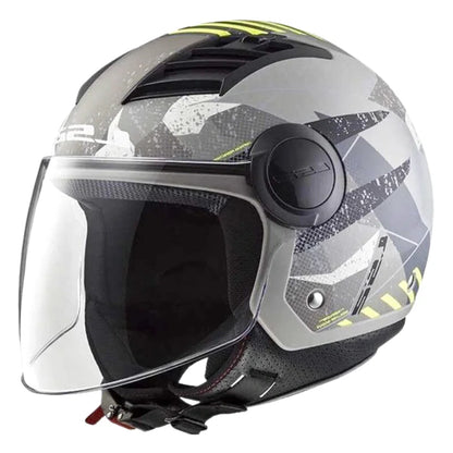 Casque Moto Jet - LS2 I Gris - Skavel