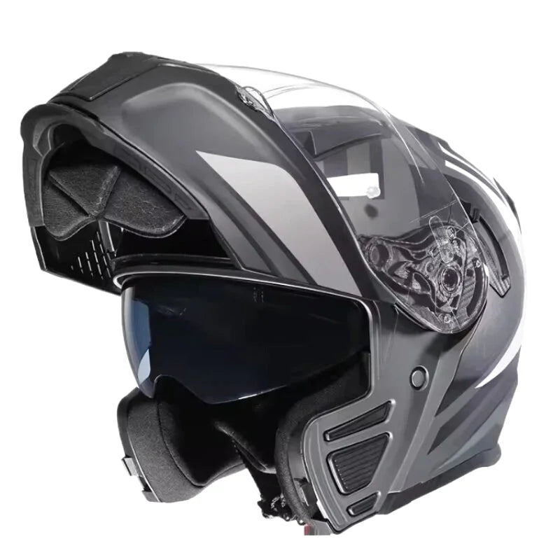 Casque Moto Modulable - Cyril I Gris - Skavel