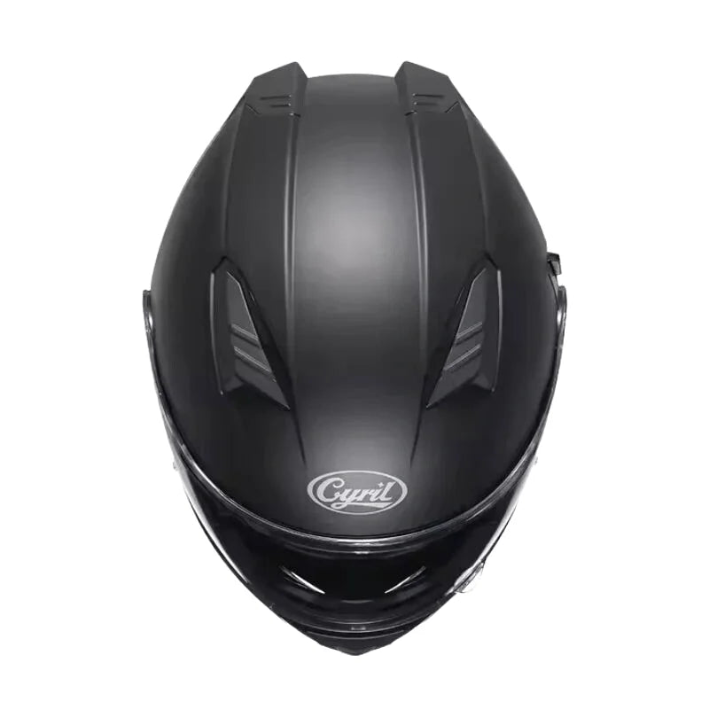 Casque Moto Modulable - Cyril I Noir - Skavel