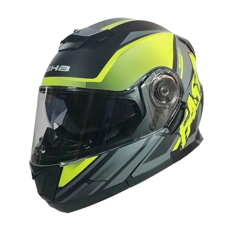 Casque Moto Modulable - FAST I Vert - Skavel