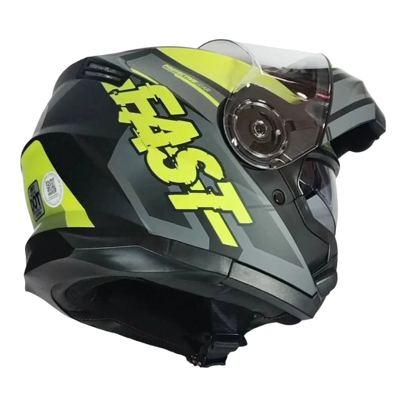 Casque Moto Modulable - FAST I Vert - Skavel