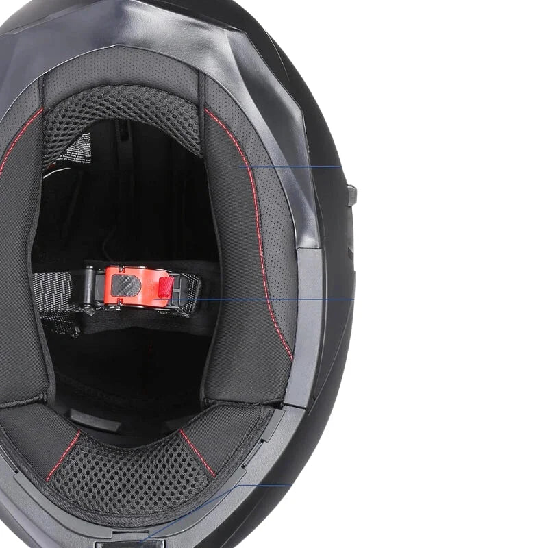 Casque Moto Modulable - GJH I Noir - Skavel