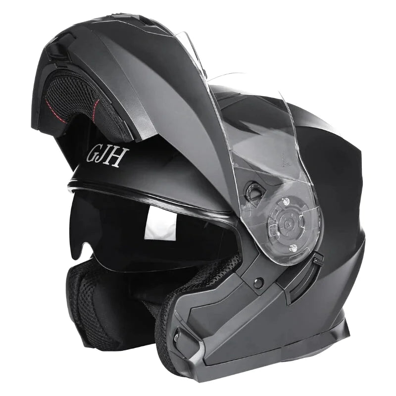 Casque Moto Modulable - GJH I Noir - Skavel