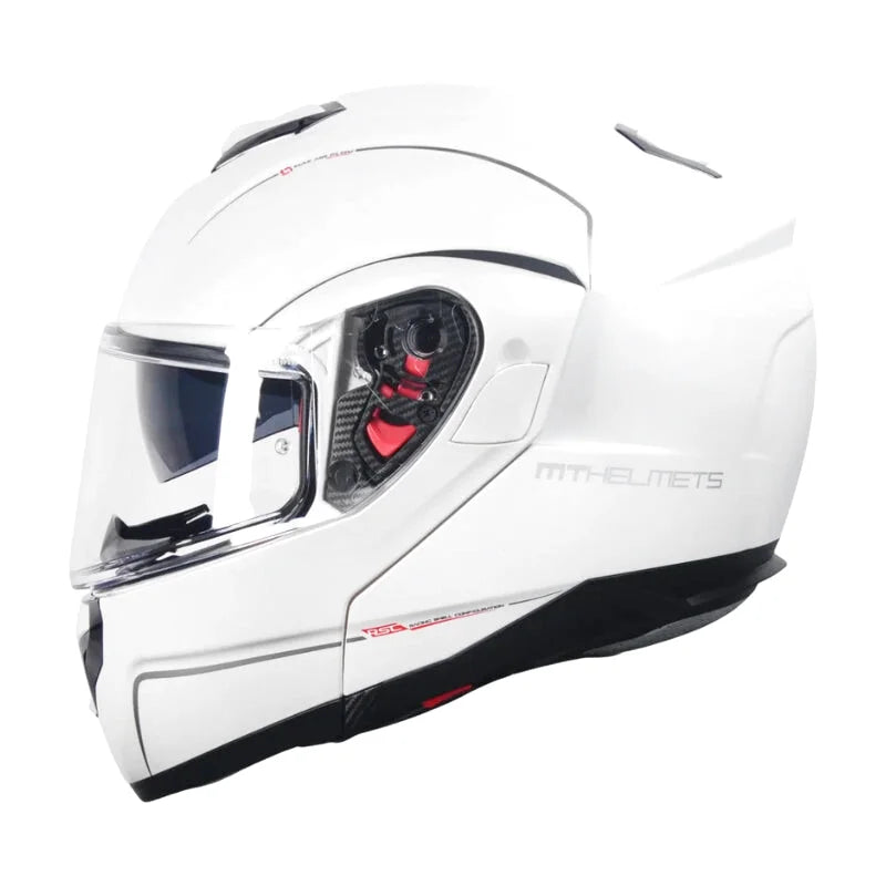 Casque Moto Modulable - MT Helmets I Blanc - Skavel