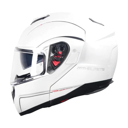 Casque Moto Modulable - MT Helmets I Blanc - Skavel