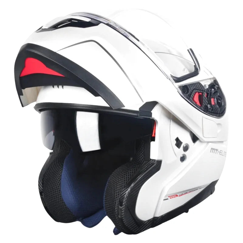 Casque Moto Modulable - MT Helmets I Blanc - Skavel
